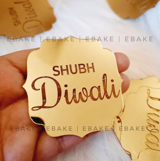 Shubh Diwali Charm 2.5 Inches - Set of 6 Pieces
