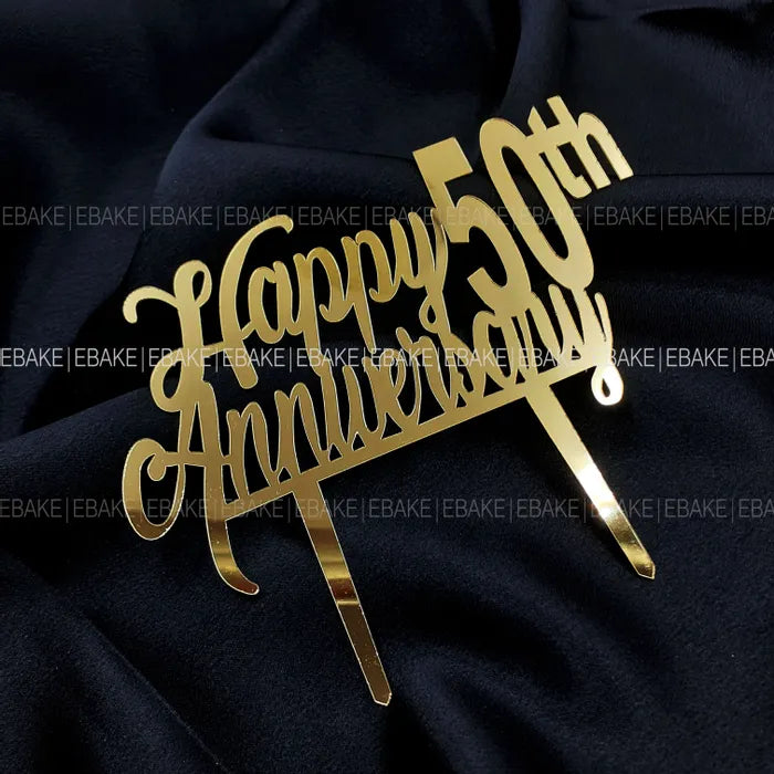 Happy 50th Anniversary Cake Topper