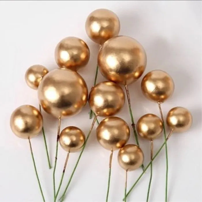 Golden Faux Balls - Set Of 20 Pieces