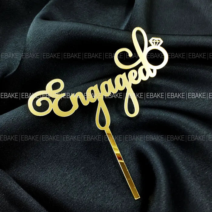 Engaged Cake Topper