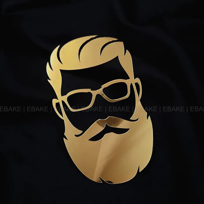 Gentleman Face Cutout Golden