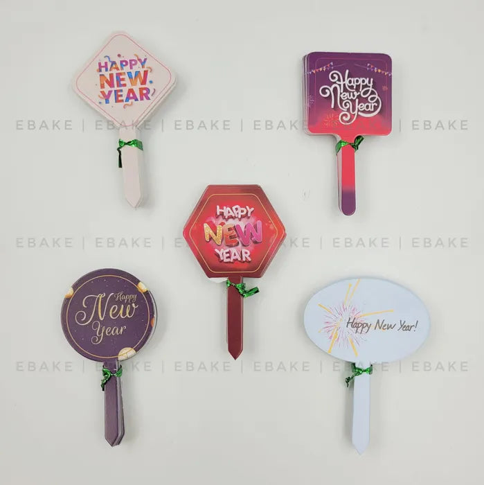 Happy New Year Paper Tags (Set Of 100 Pieces)