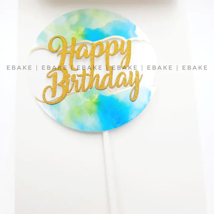Colour Splash Cake Topper (Aqua) – EBAKE