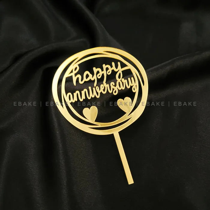 Happy Anniversary Cake Topper