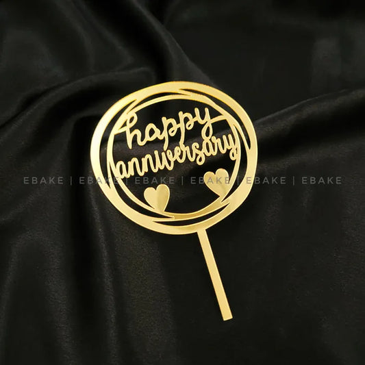 Happy Anniversary Cake Topper