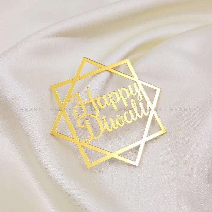 Happy Diwali Cutout 3 Inch (Single Piece)