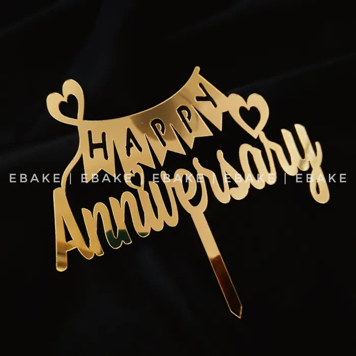 Happy Anniversary Cake Topper