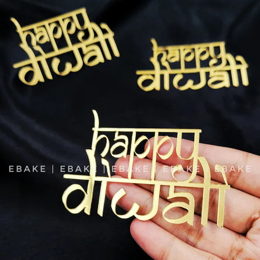 Happy Diwali 3 Inch Cutout (Set of 3)