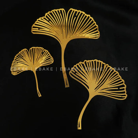 Ginkgo Leaves Golden (Set Of 3)