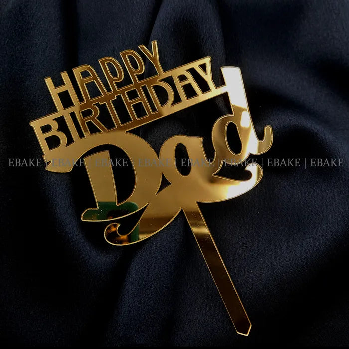 Happy Birthday Dad Cake Topper