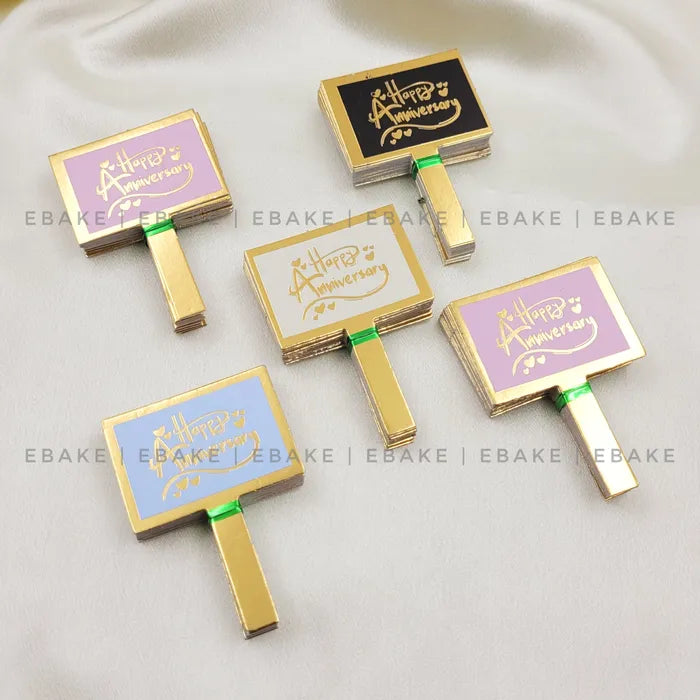 Anniversary Paper Tags (Set Of 100 Pieces) Assorted
